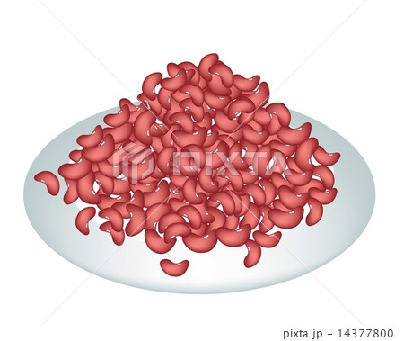 A Lot of Kidney Bean on White Plate 14377800
