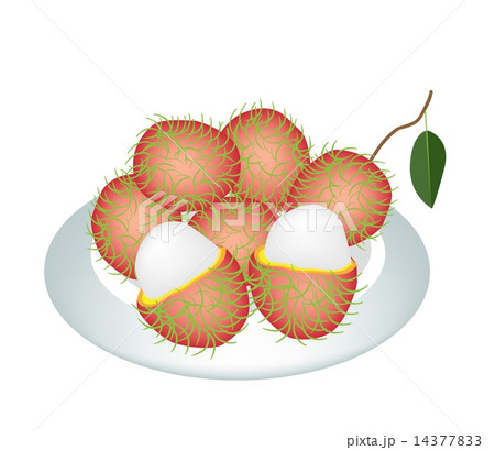 A Plate of Fresh Ripe and Juicy Rambutans A Plate of Fresh Ripe and Juicy Rambutans 14377833