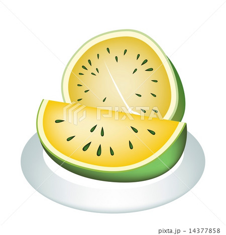 A Plate of Delicious Fresh Yellow Watermelons A Plate of Delicious Fresh Yellow Watermelons 14377858