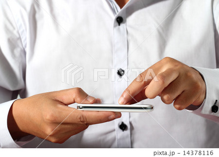 Young men are using smart phone 14378116