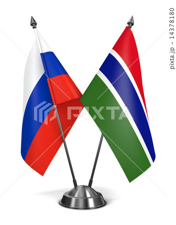 Russia and Gambia - Miniature Flags. Russia and Gambia - Miniature Flags. 14378180