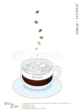 A Cup of Vienna Coffee with Whipped Cream 14378450