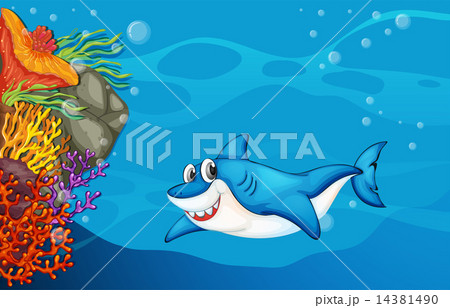 A shark under the sea A shark under the sea 14381490