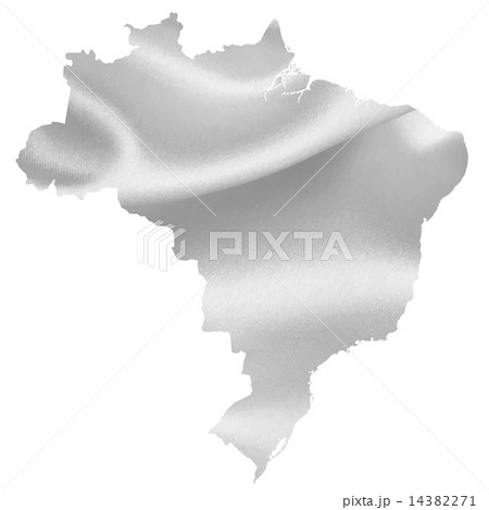 ブラジル 地図 シルエットのイラスト素材 14382271 Pixta