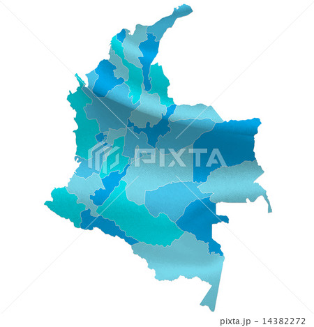 コロンビア 地図 国のイラスト素材