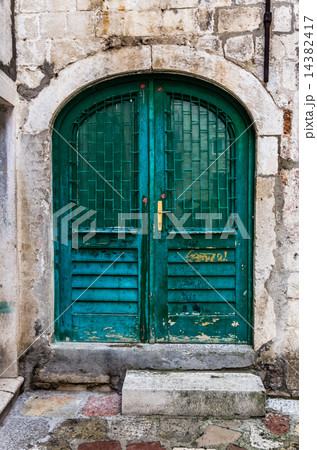 Wooden door in old house 14382417