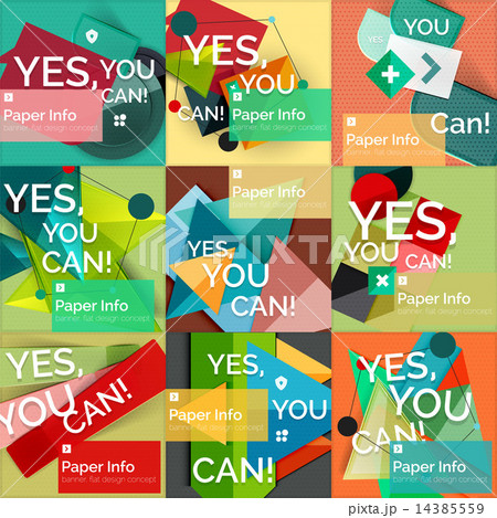 Set of flat design square banners Set of flat design square banners 14385559