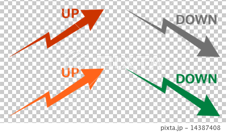 UPとDOWNの矢印 14387408