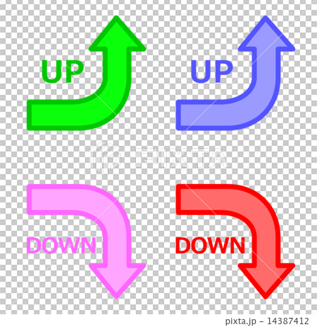 UPとDOWNの矢印 14387412