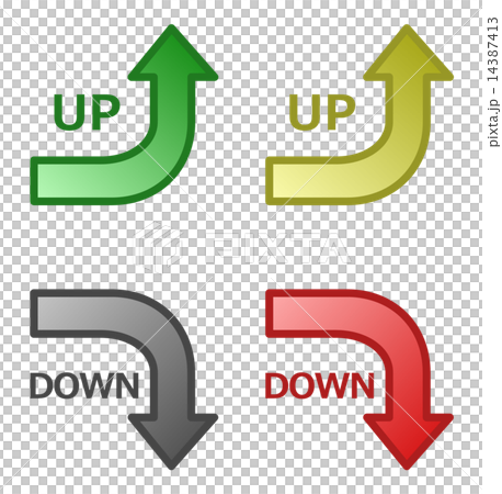 UPとDOWNの矢印 14387413
