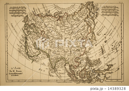 古地図 アジア図 古地図 アジア図 14389328