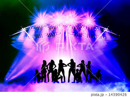 ダンスのライブコンサートのイラスト素材