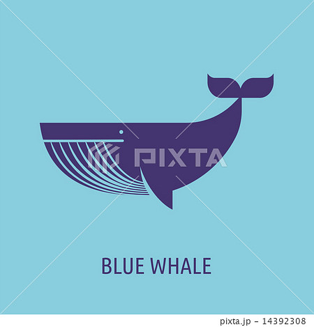 whale icon on the blue baground 14392308
