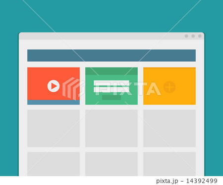 Simple browser window create website on blue background 14392499