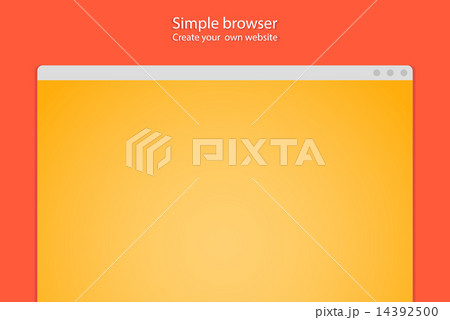 Simple browser window create website on red background 14392500