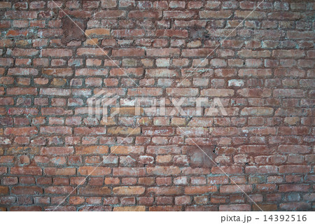 Old vintage grunge urban street rusty brickwall background texture. 14392516