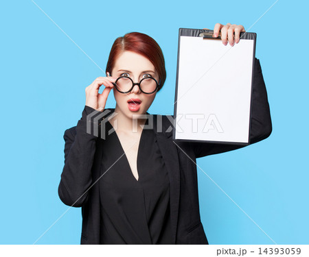 Portrait of surprised business women in glasses 14393059