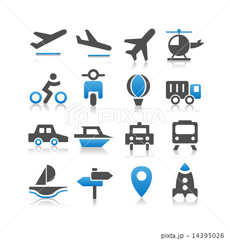 Transportation icons set 14395026