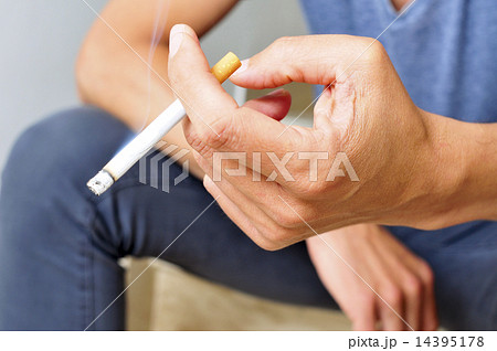 young man smoking young man smoking 14395178