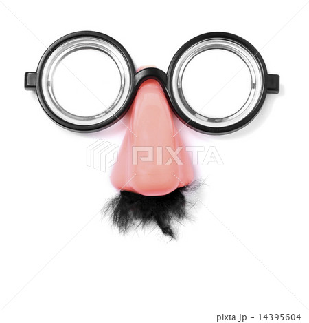 fake short-sighted glasses, nose and moustache 14395604