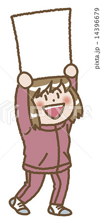 プラカードを持つ人 14396679