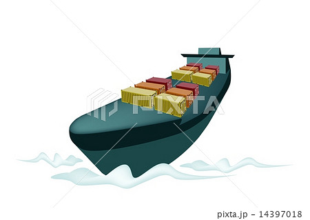 Stack of Cargo Container on Cargo Ship 14397018