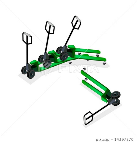 A Group of Pallet Truck on White Background 14397270