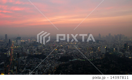 六本木ヒルズ屋上からの夕景 14397811
