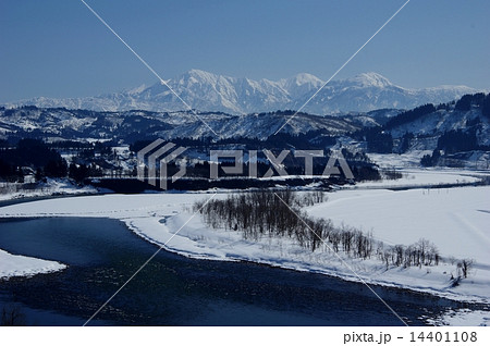 信濃川と越後三山 信濃川と越後三山 14401108