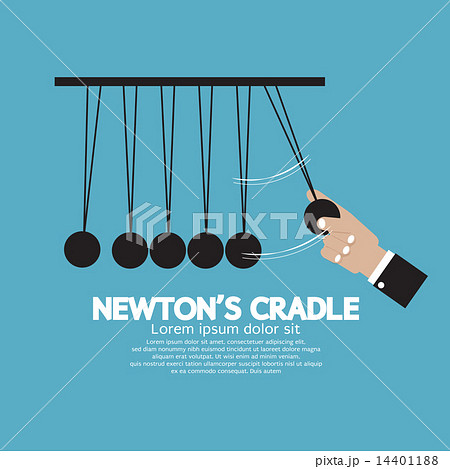 Flat Design Newton's Cradle 14401188