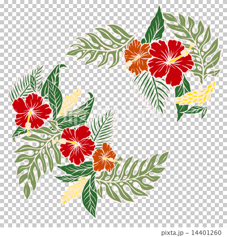 Batik Dyed Wind Hibiscus Image - Stock Illustration [14401260] - PIXTA