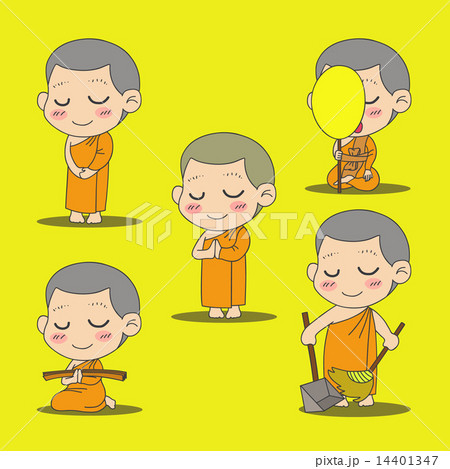 monk cartoon monk cartoon 14401347