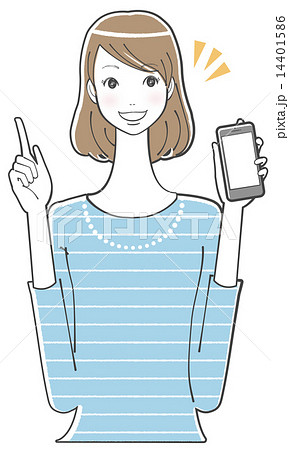 スマホを手にした女性 14401586