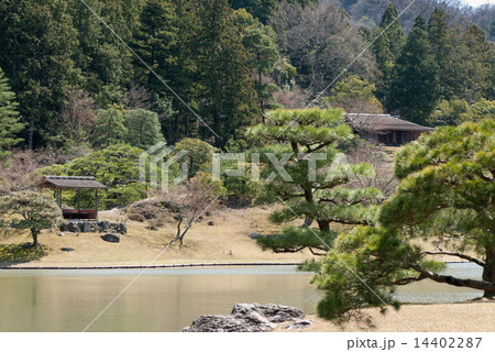 修学院離宮 上離宮 浴龍池万松塢の腰掛 修学院離宮 上離宮 浴龍池万松塢の腰掛 14402287
