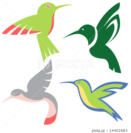 Stylized hummingbirds vector set Stylized hummingbirds vector set 14402665