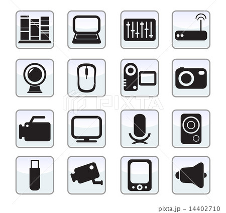 Media icons set Media icons set 14402710