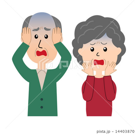 青ざめる年配カップル 14403870