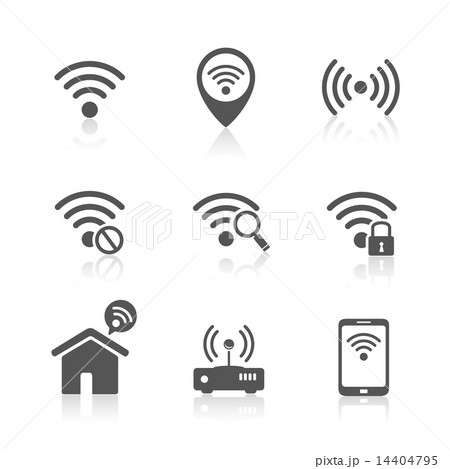 Wireless local network internet access point icons Wireless local network internet access point icons 14404795