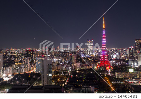 東京タワー ダイヤモンドヴェール バレンタインverの写真素材