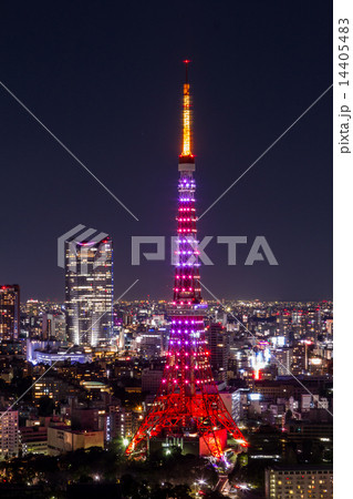東京タワー ダイヤモンドヴェール バレンタインverの写真素材
