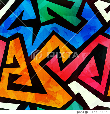 grunge colored graffiti seamless texture 14406787