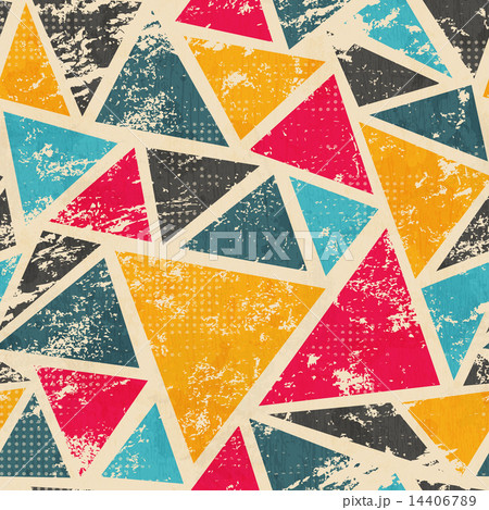 grunge colored triangle seamless pattern 14406789