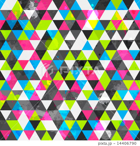 grunge colored triangle seamless pattern 14406790