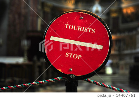 Stop sign for tourist 14407761