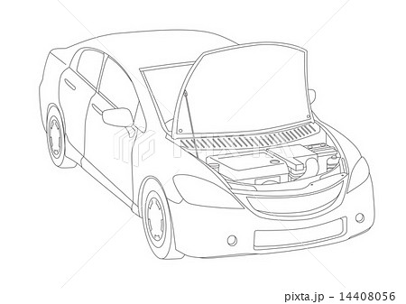 自動車線画イラスト 14408056