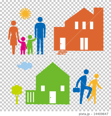 Pict_家族4人と夫婦2人それぞれの家 14409647