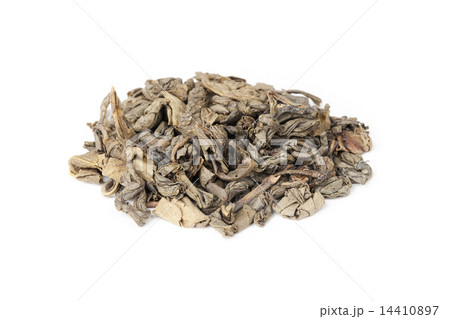 Green Chinese tea isolated on white background 14410897