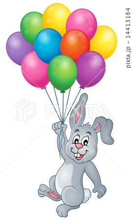 Rabbit with balloons theme image 1 Rabbit with balloons theme image 1 14413164