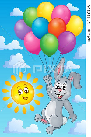 Rabbit with balloons theme image 3 Rabbit with balloons theme image 3 14413166