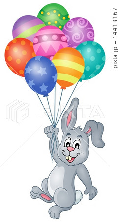 Rabbit with balloons theme image 4 Rabbit with balloons theme image 4 14413167